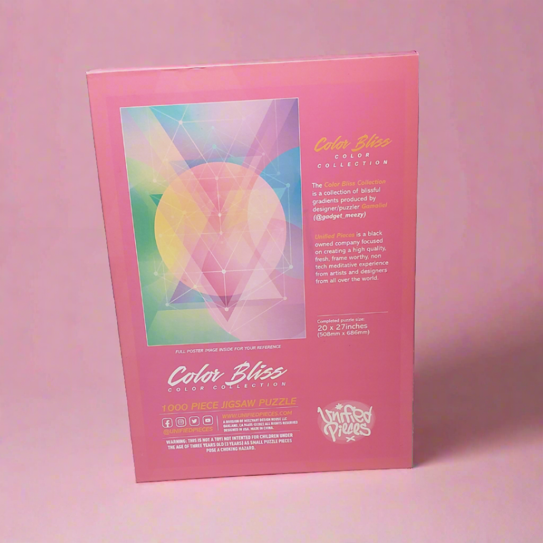 Color Bliss - 1000pc Puzzle (Large Poster Included) | Unified Pieces
